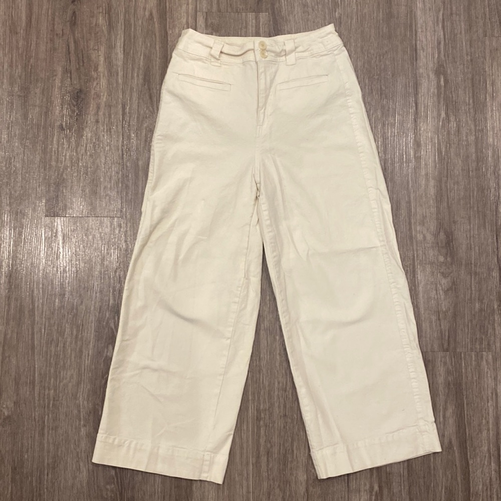 A New Day cream cropped sailor pants